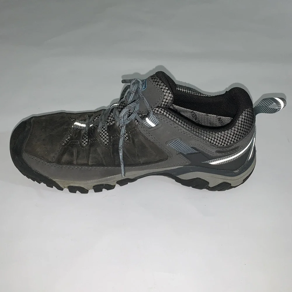 Keen Targhee III Shoes Womens 11 Gray Leather Mesh Hiking Trail Sneakers 1023038